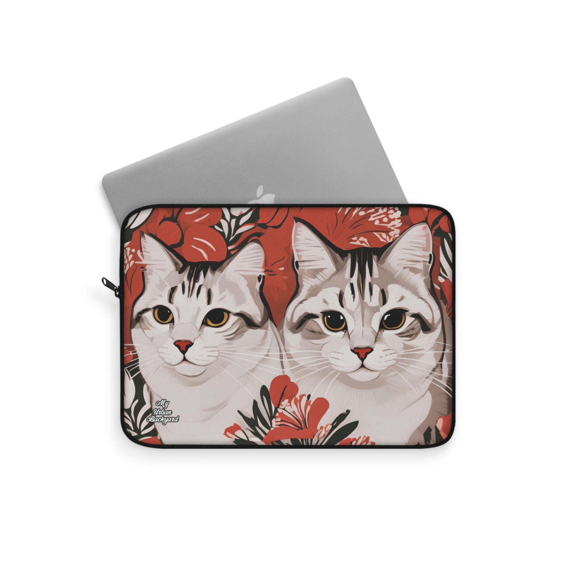 Tess & Jess Clawfield, Cat Laptop Carrying Case, Top Loading Sleeve for School or Work