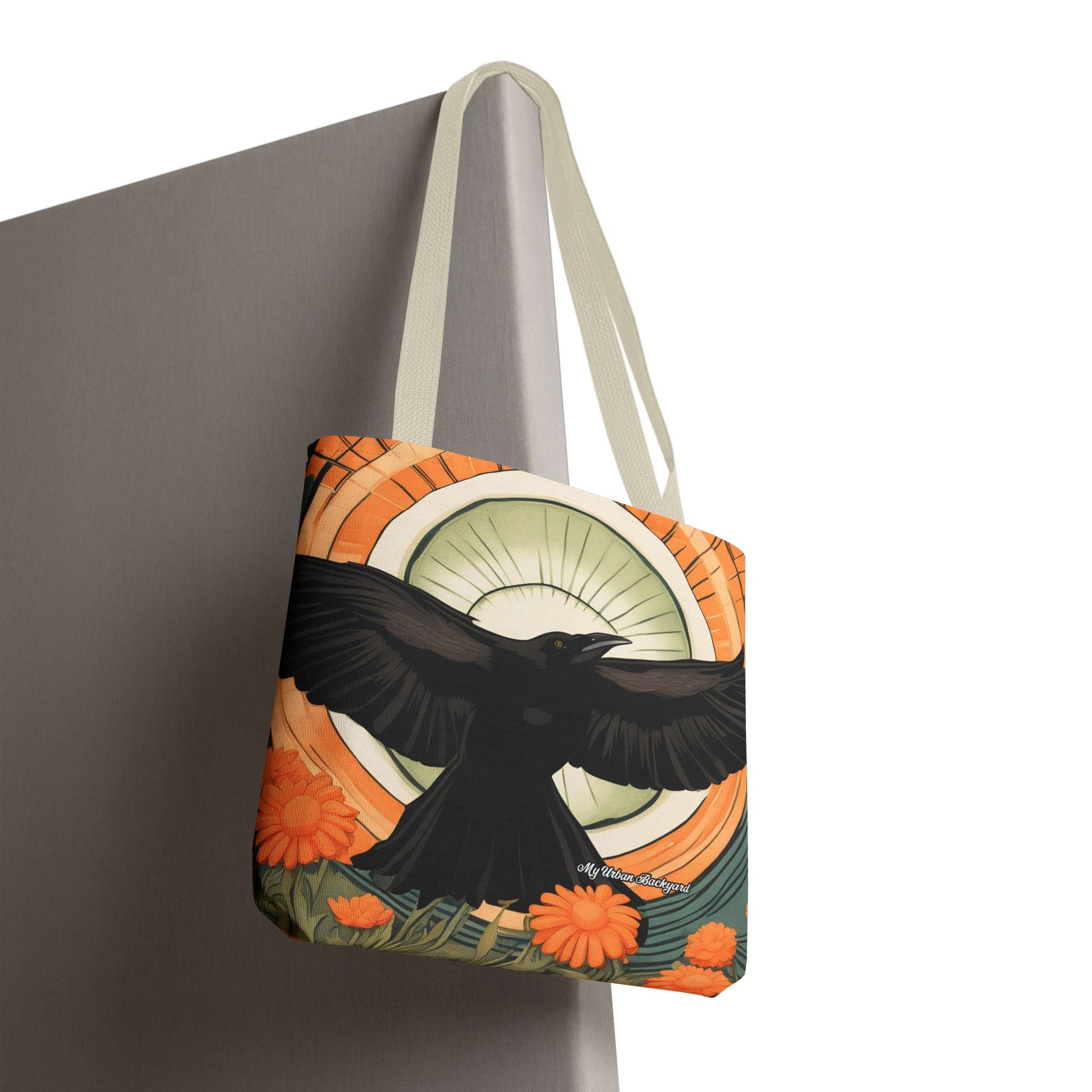 Flying Crow Tote Bag with Cotton Handles For Everyday Use, 3 Sizes