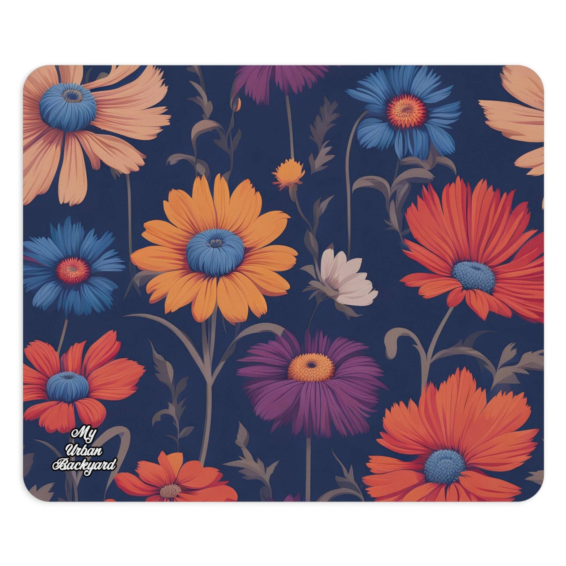 Computer Mouse Pad, Non-slip rubber bottom, Fun Wildflowers