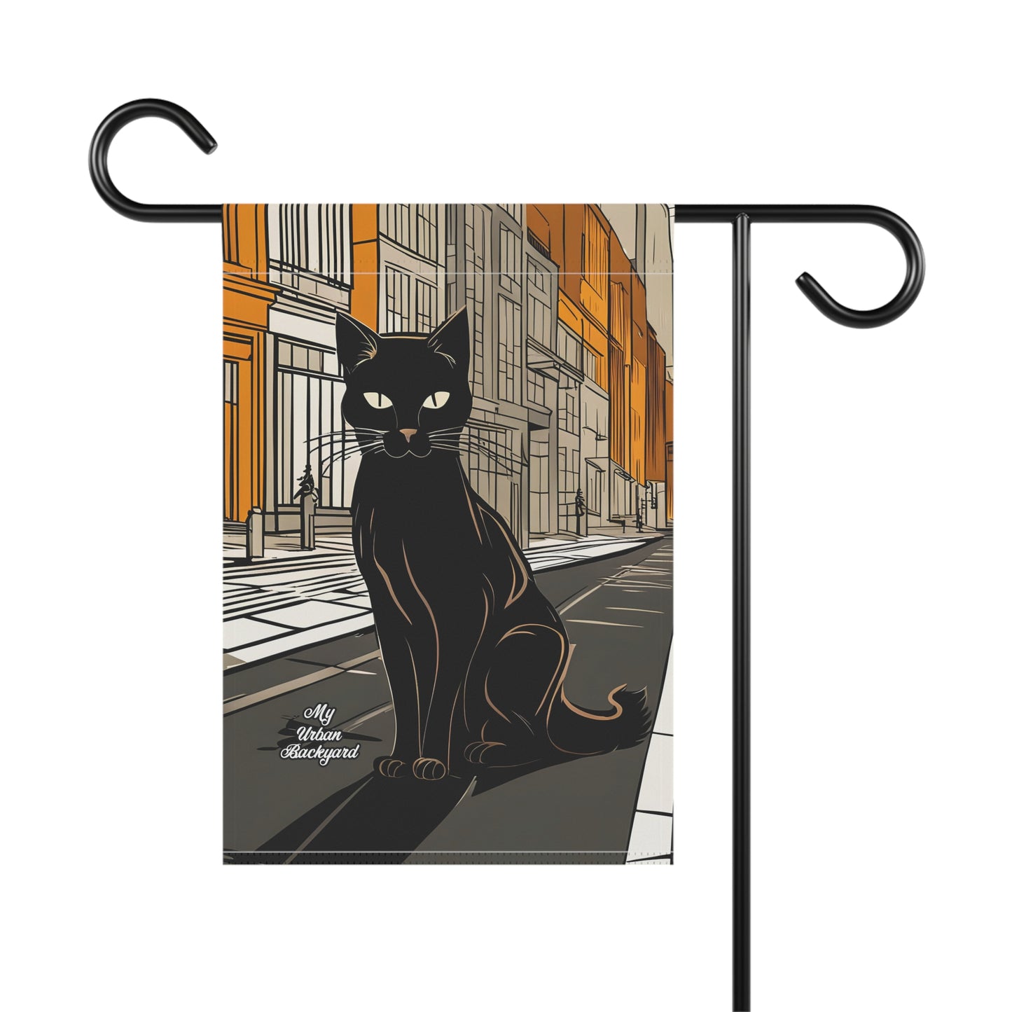 Lucian Purrcrest, Cat Garden Flag for Yard, Patio, Porch, or Work, 12"x18" - Flag only