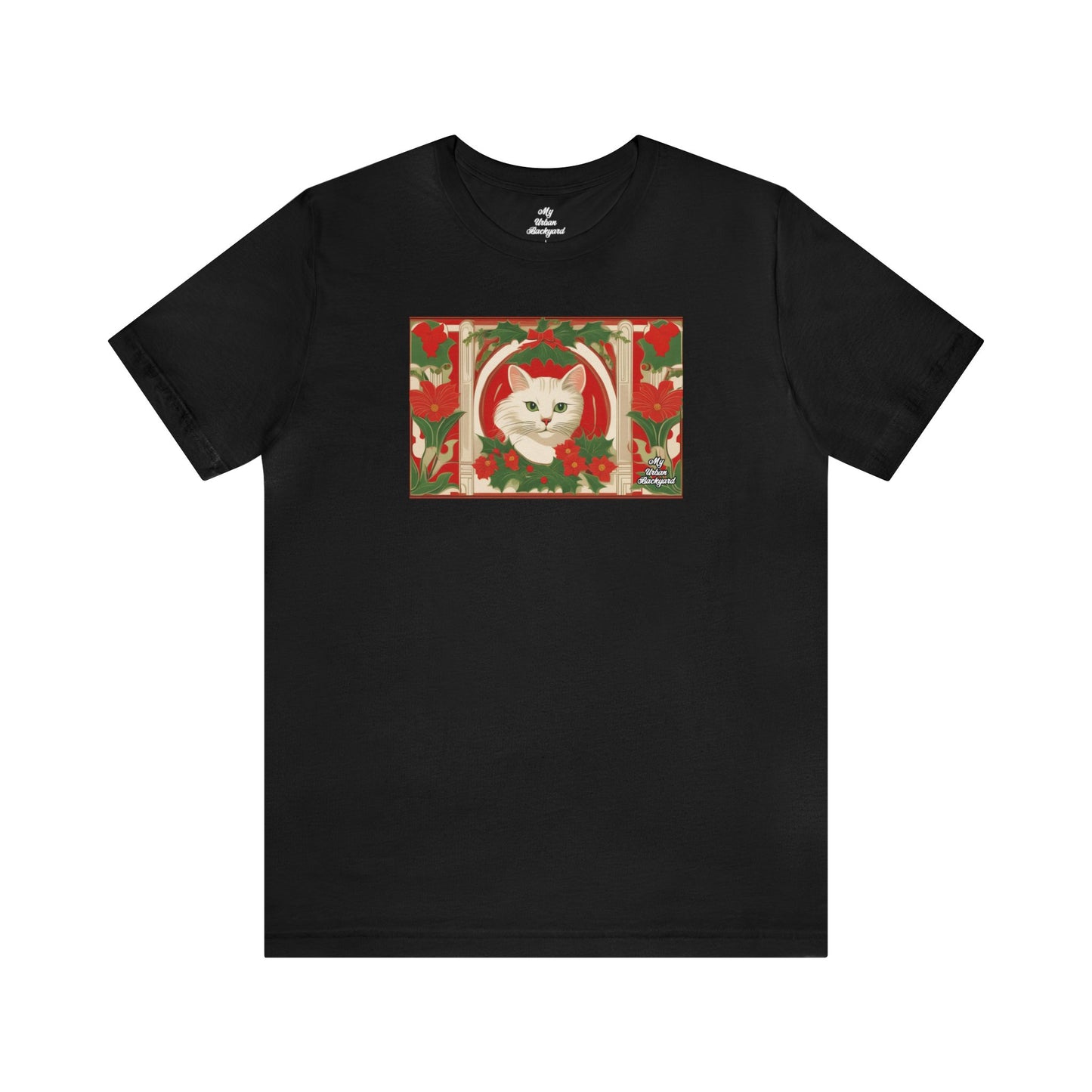 Soft T-Shirt, 100% Jersey Cotton, Unisex - Holiday Cat