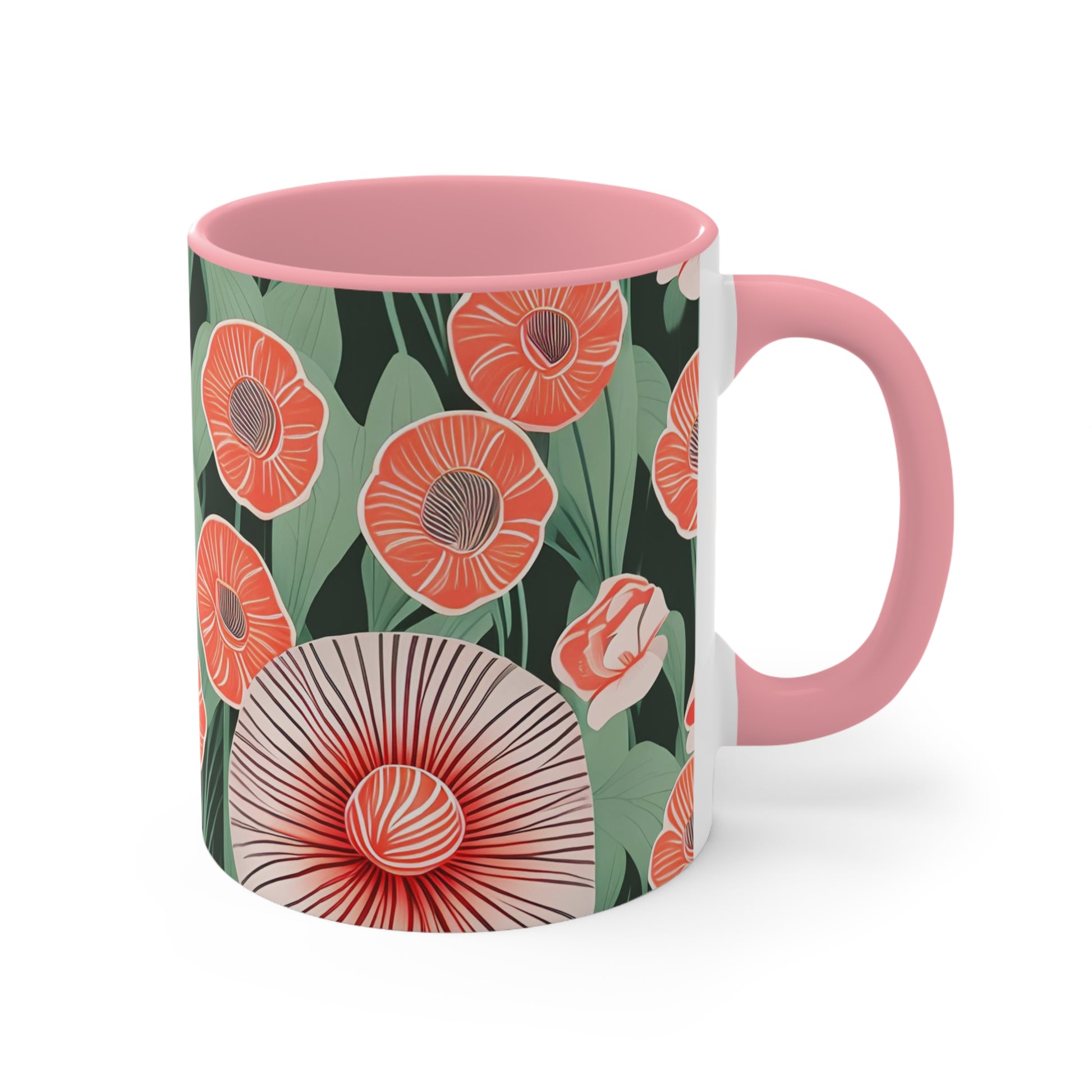 Art Deco Flowers, Ceramic Mug - Perfect for Coffee, Tea, and More!