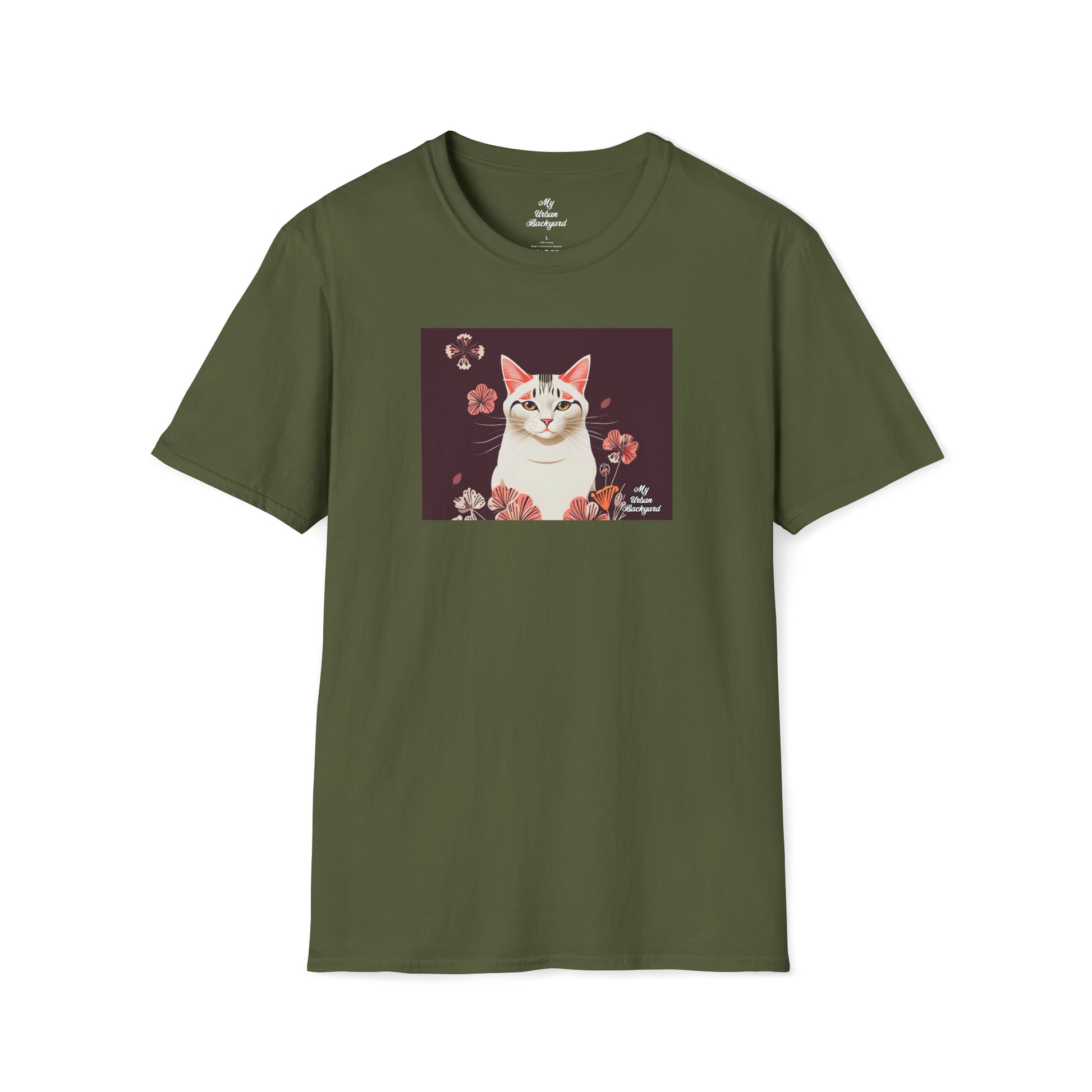 White Cat, Soft 100% Cotton T-Shirt, Unisex, Short Sleeve, Classic Fit