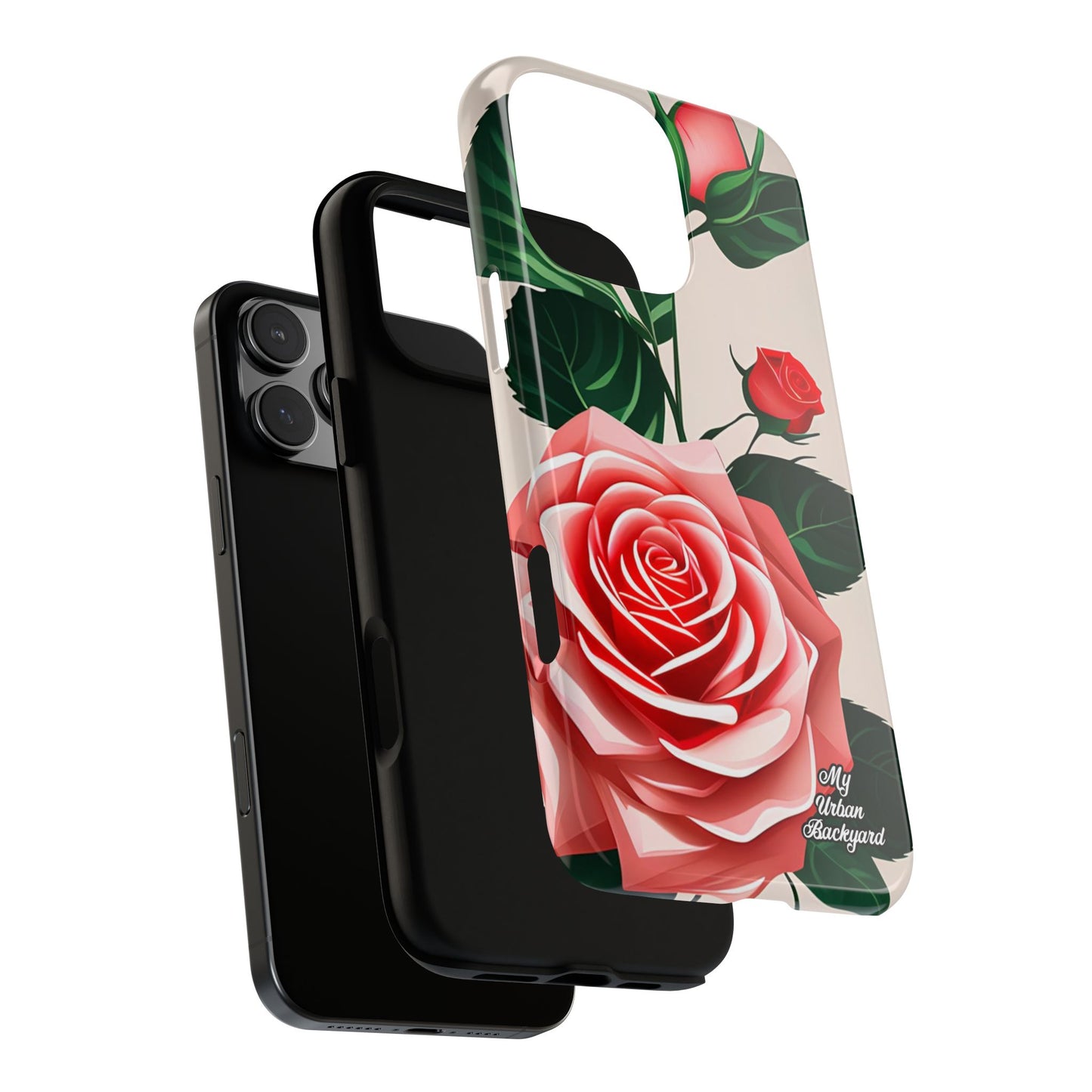 Pink Rose Flowers, Cell Phone Case - Apple, Samsung or Google Pixel