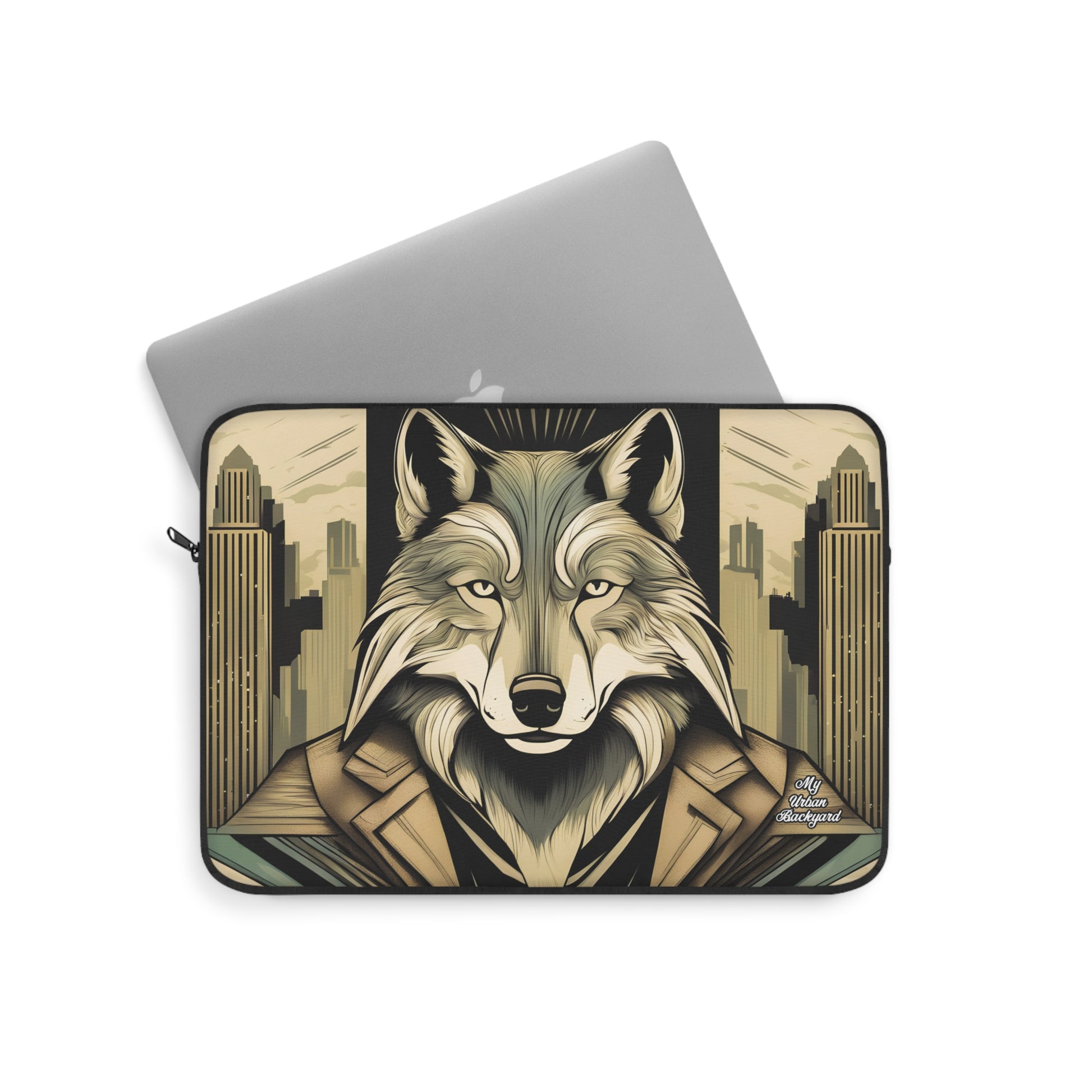 Luther Greyfang, Wolf Laptop Carrying Case, Top Loading Sleeve for School or Work