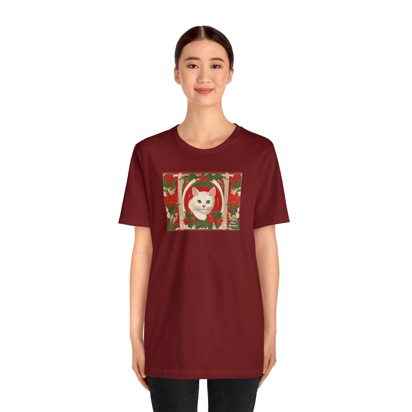 Soft T-Shirt, 100% Jersey Cotton, Unisex - Holiday Cat
