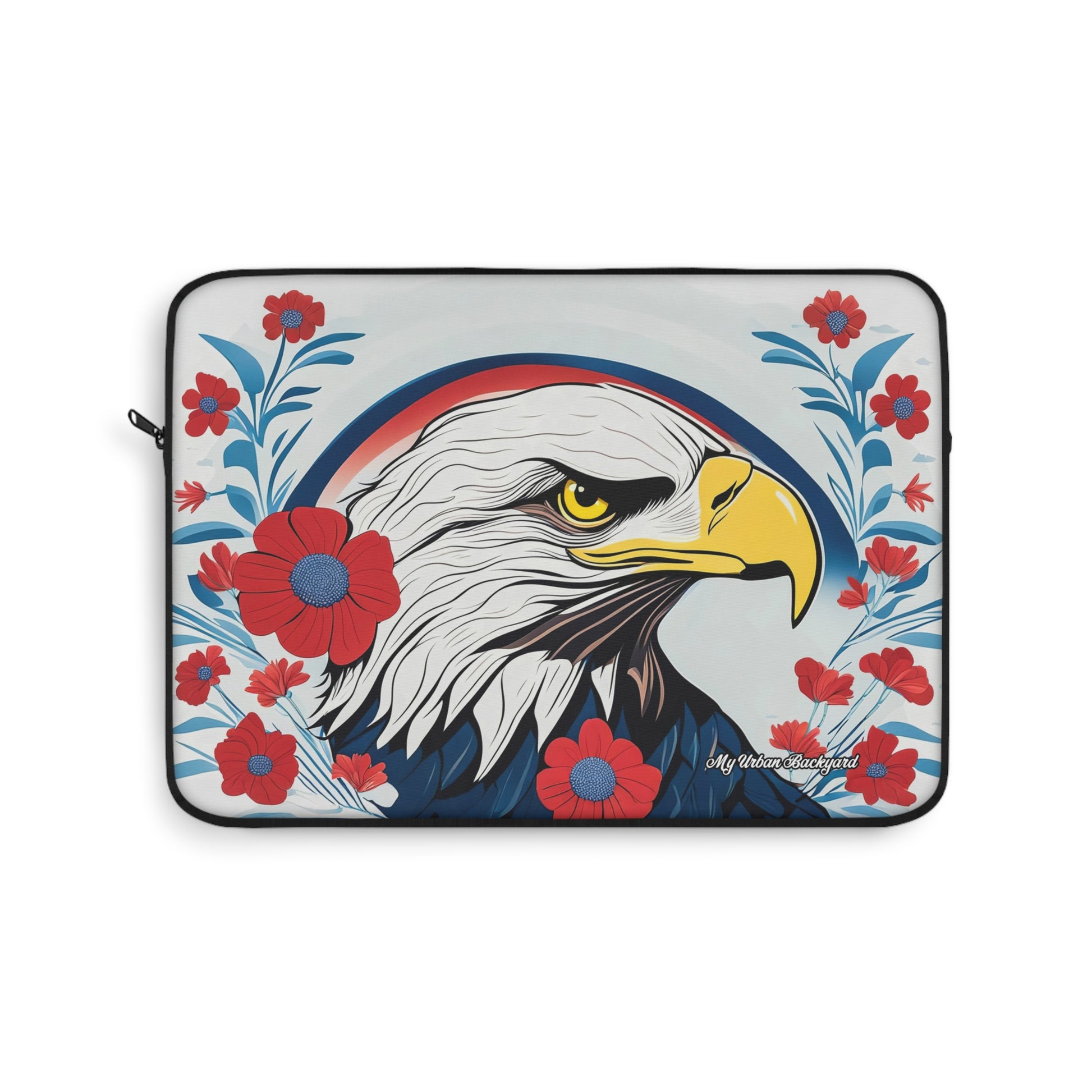 Bald Eagle Soft Laptop Sleeve, Stylish Computer Case, Gift for Students, Unique Tech Accessory, Patriotic Design