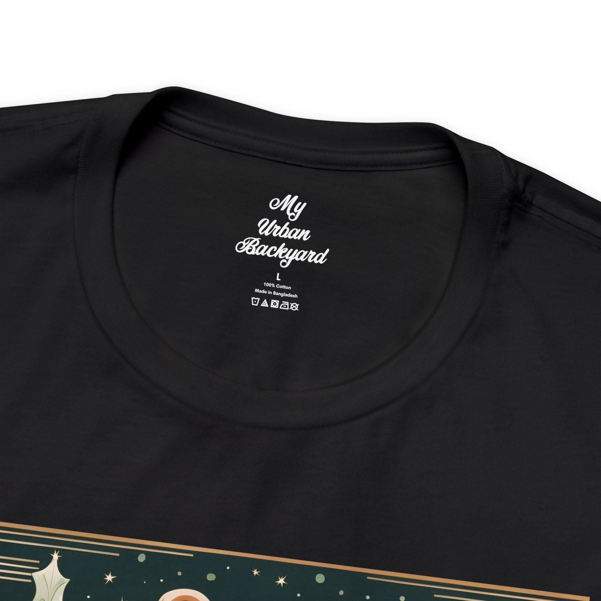 Art Deco Holiday Bear, Soft 100% Jersey Cotton T-Shirt, Unisex, Short Sleeve, Retail Fit
