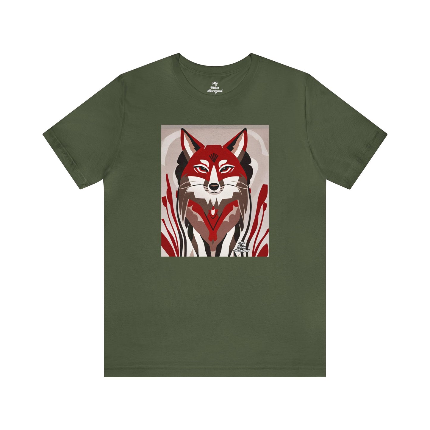 Red Coyote, Soft 100% Jersey Cotton T-Shirt, Unisex, Short Sleeve, Retail Fit