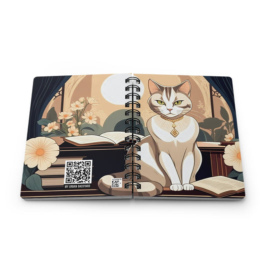 The Velvet Scholar Cat Spiral Journal
