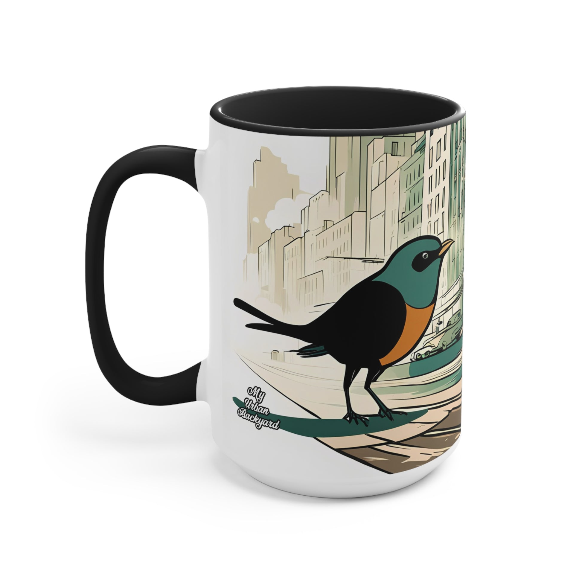 Little Urban Bird, Ceramic Mug - Perfect for Coffee, Tea, and More!