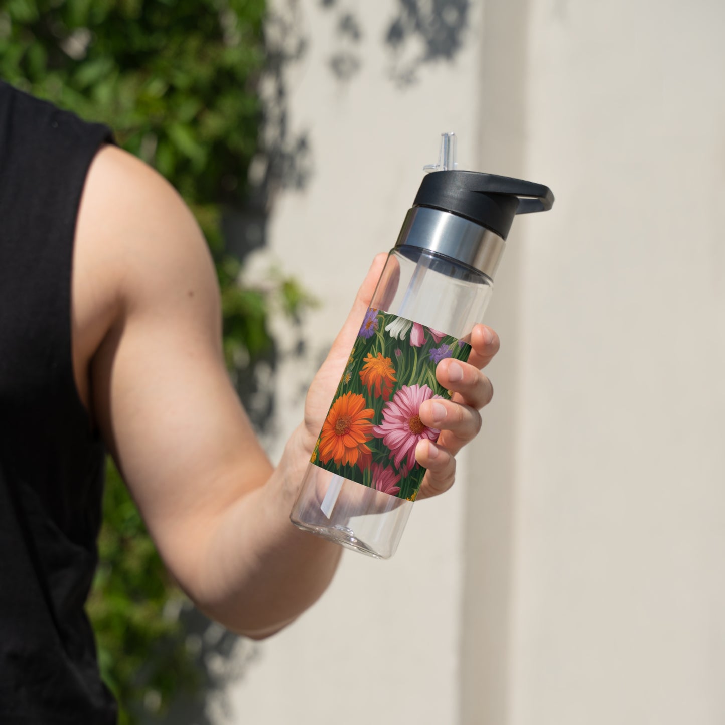 Wildflower Field, 20oz Sport Water Bottle, BPA-Free, Tritan™ plastic