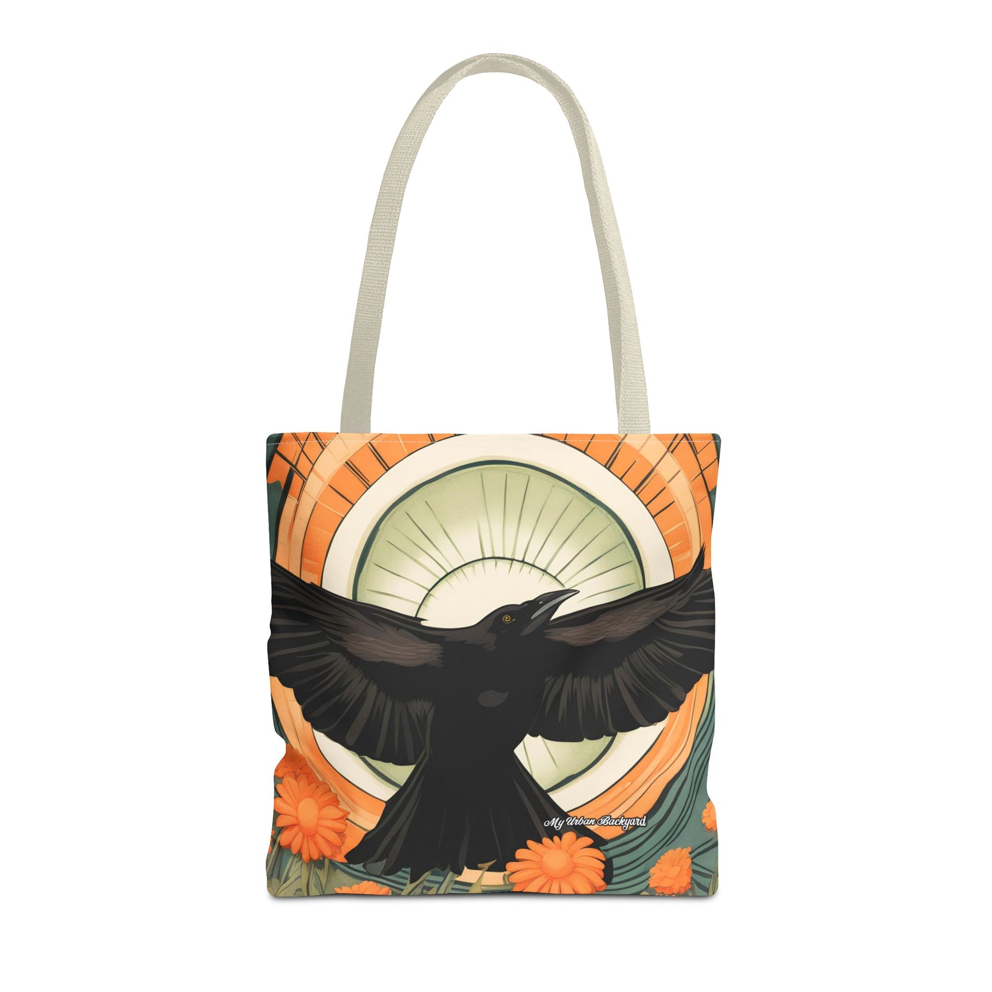 Flying Crow Tote Bag with Cotton Handles For Everyday Use, 3 Sizes