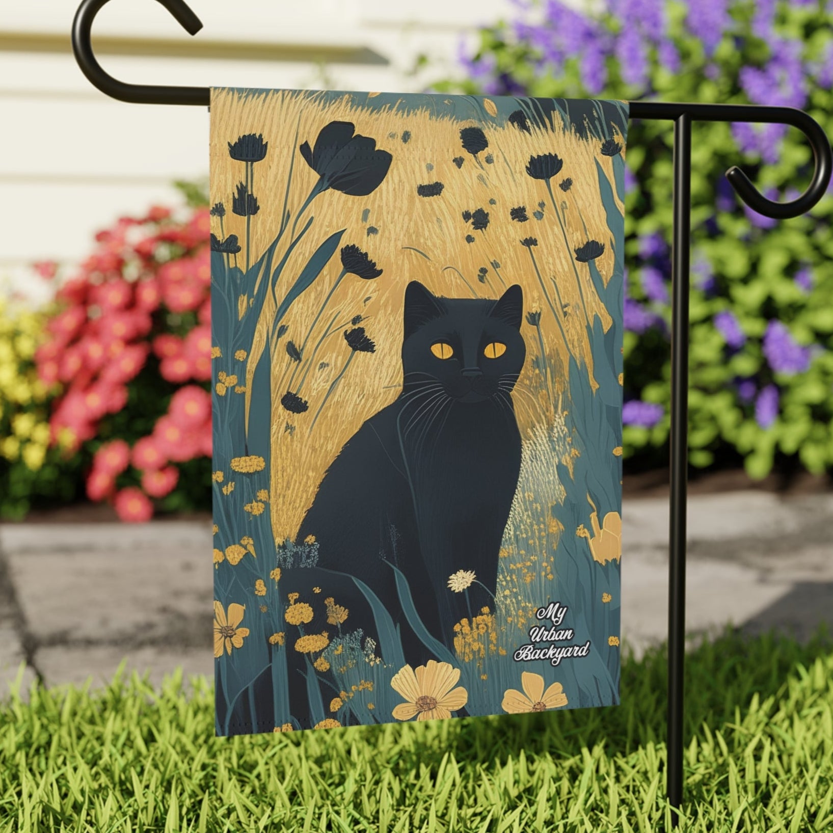 Bella Moonpaw, Cat Garden Flag for Yard, Patio, Porch, or Work, 12"x18" - Flag only