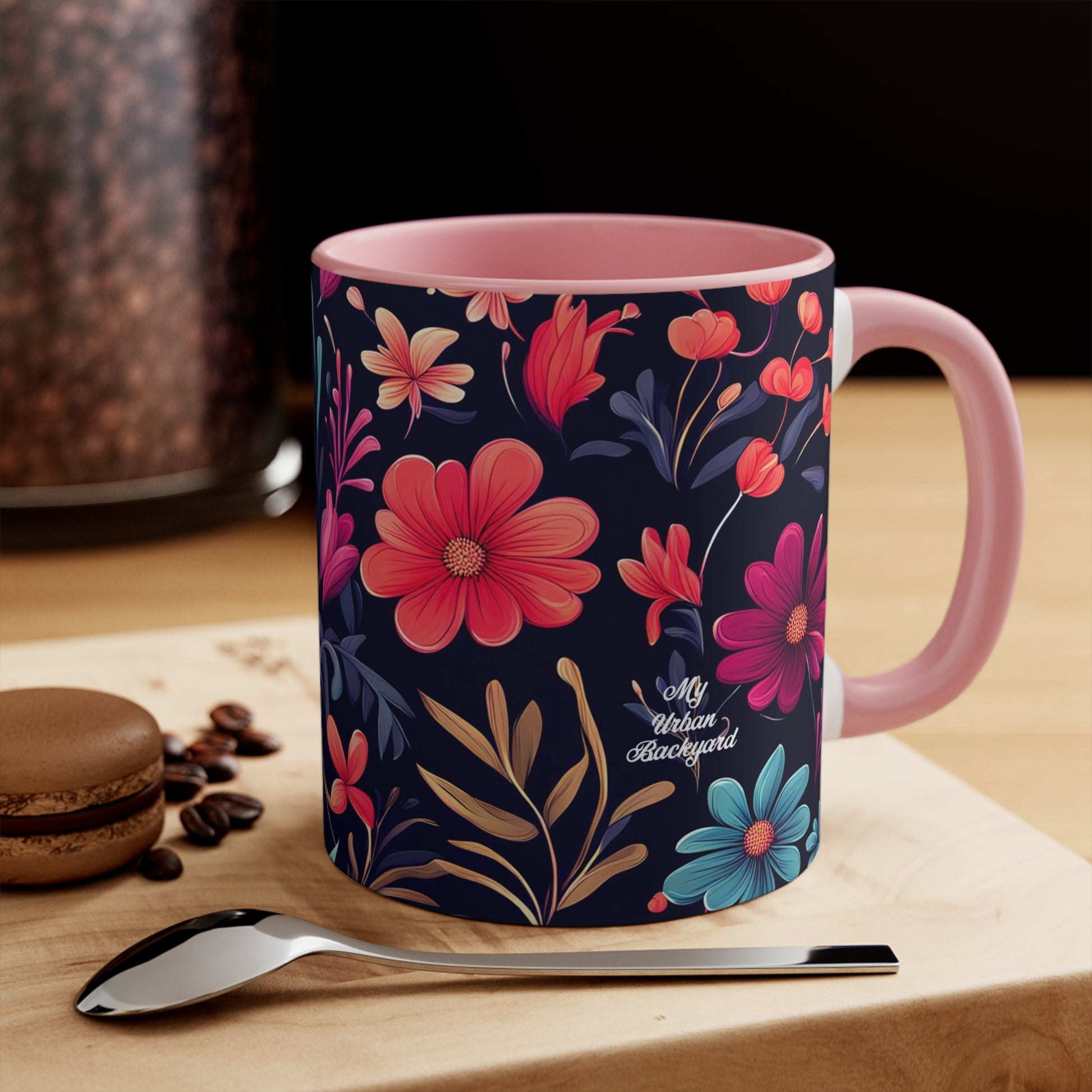 Night Blooming Wildflowers, Ceramic Mug - Perfect for Coffee, Tea, and More!