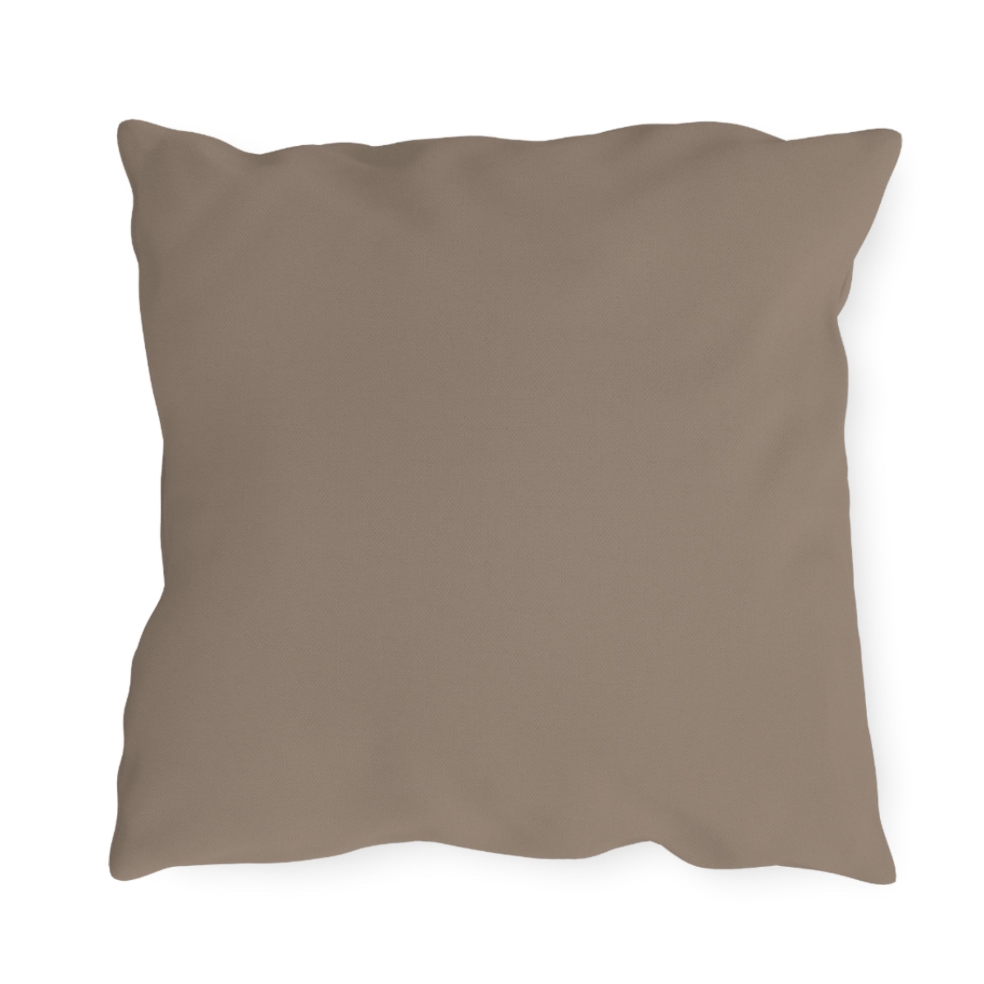 Green Hummingbird w Flowers, Taupe accent color, Throw Pillow, Indoor/Outdoor Decor for Home or Office