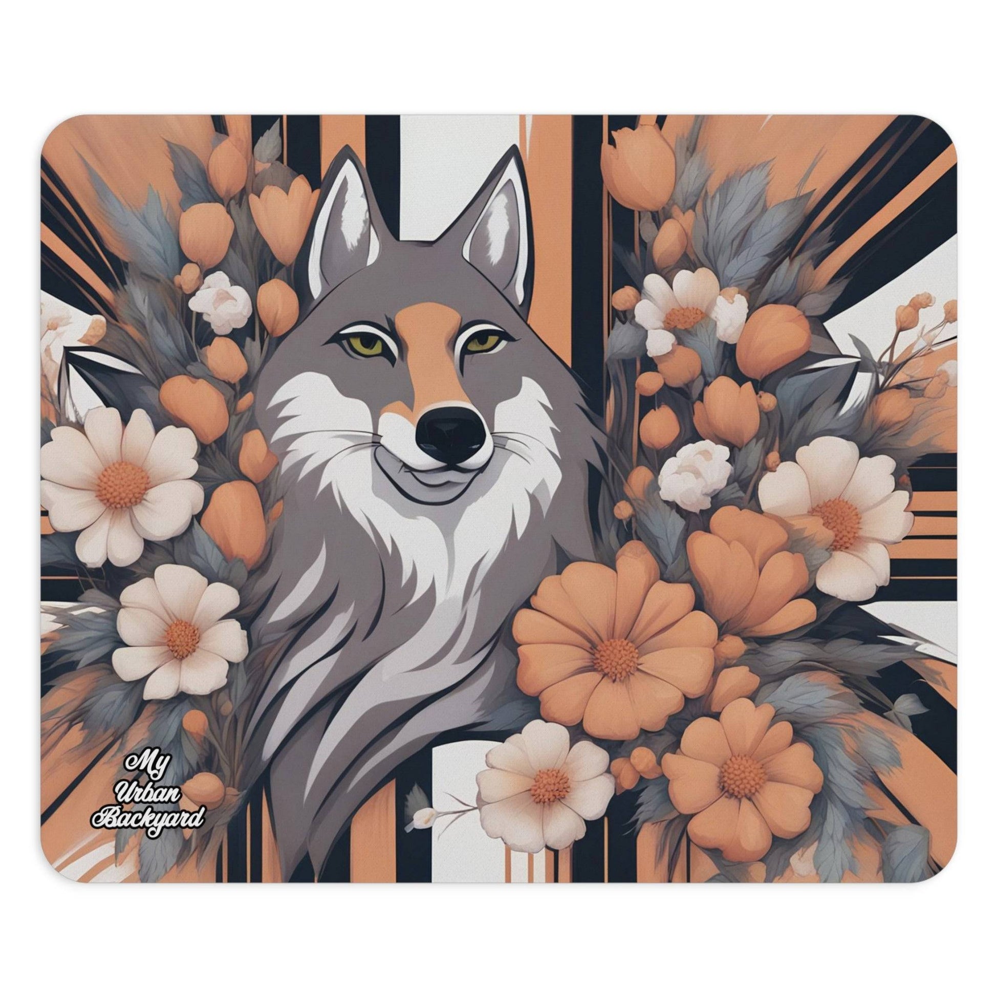 Computer Mouse Pad, Non-slip rubber bottom, Urban Coyote