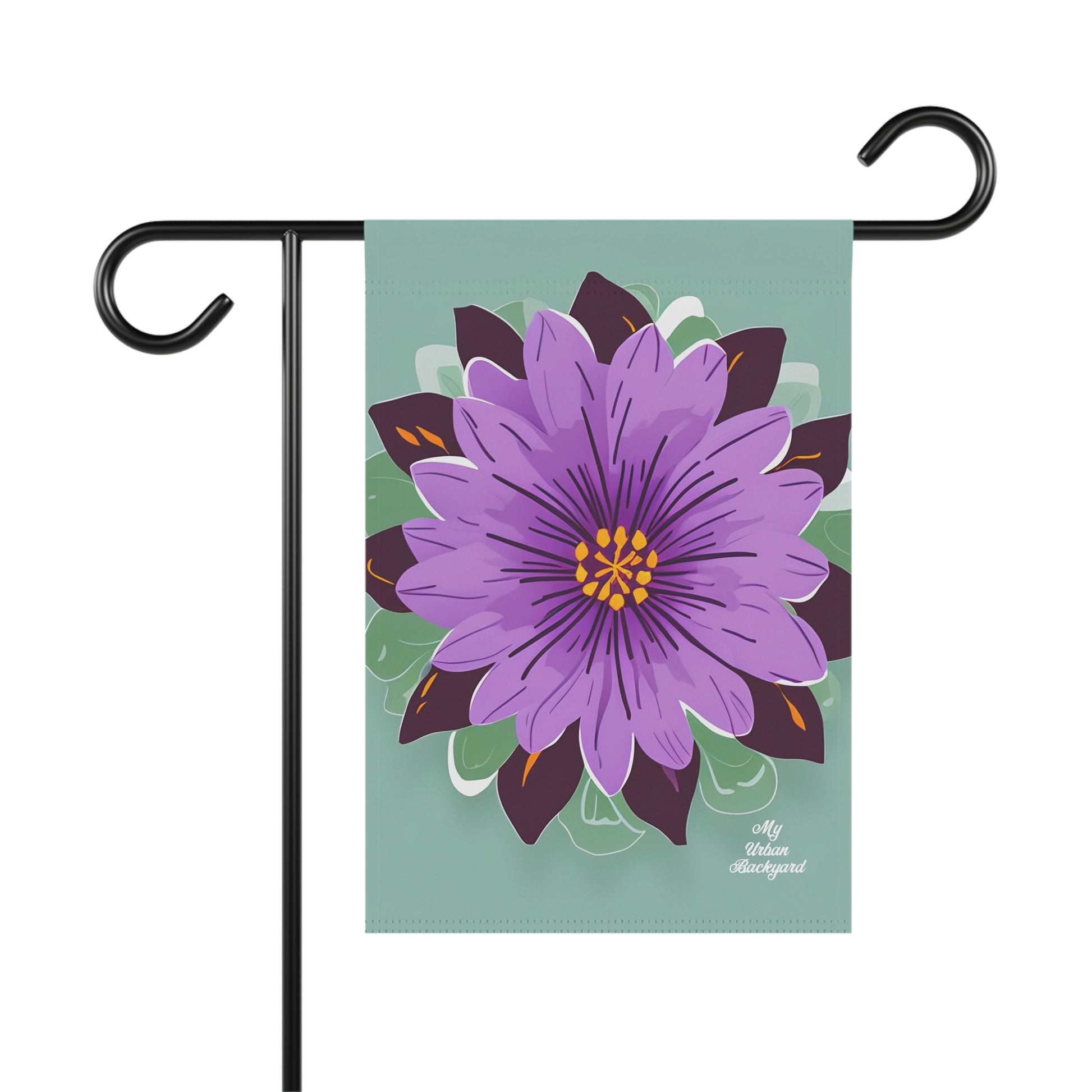 Purple Flower, Outdoor Garden Flag, Decor for Yard, Patio, House, 12" x 18", Double Sided Vertical. Flag only