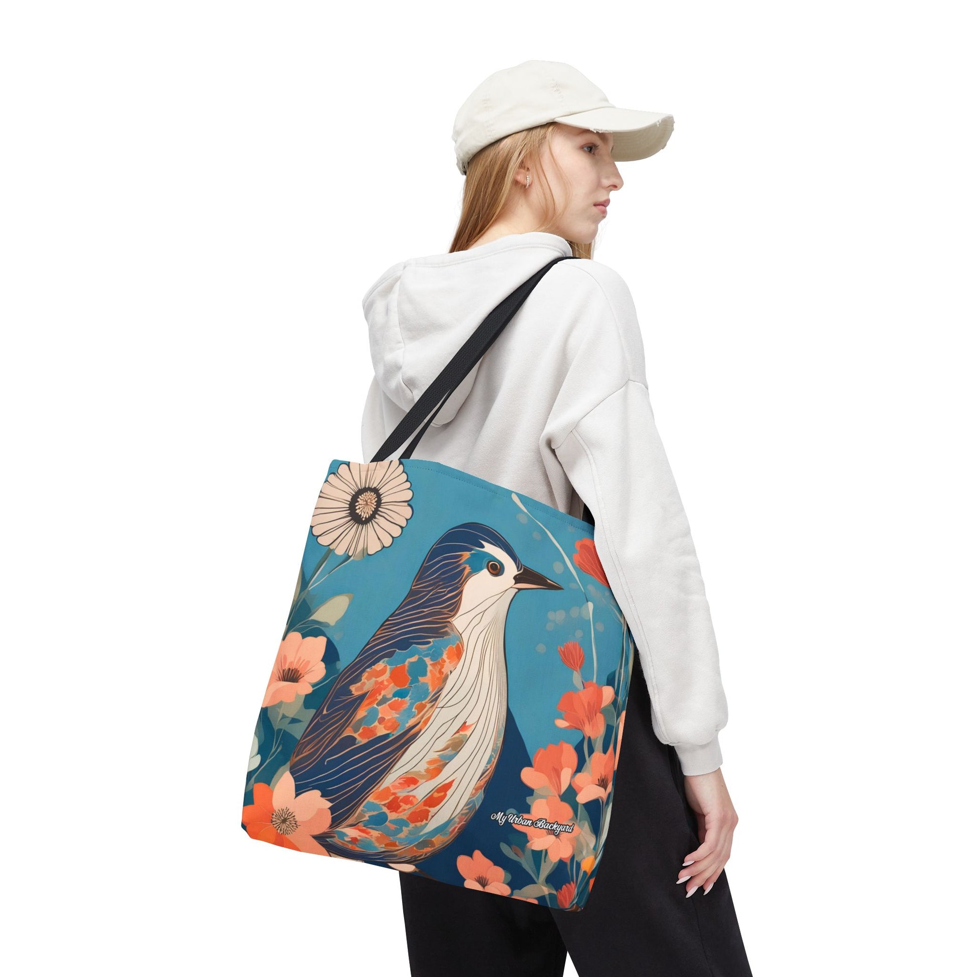 Colorful Bird Tote Bag with Cotton Handles For Everyday Use, 3 Sizes