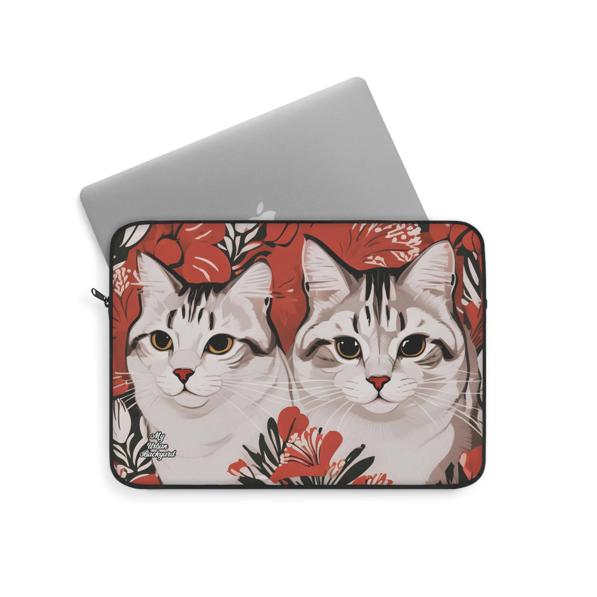 Tess & Jess Clawfield, Cat Laptop Carrying Case, Top Loading Sleeve for School or Work