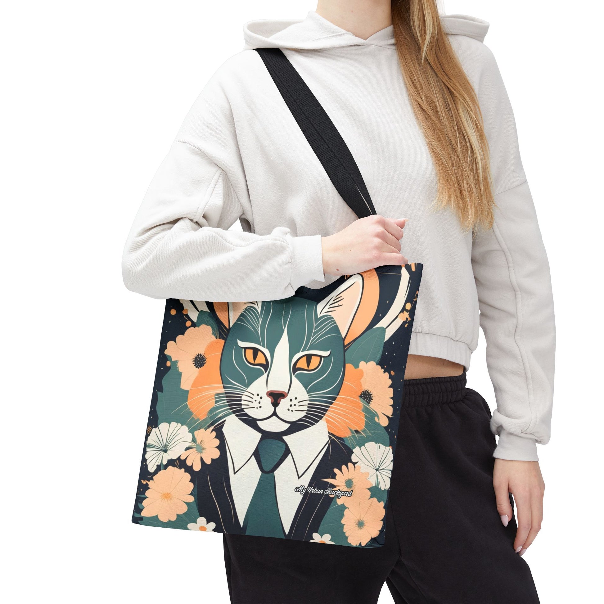 Simon Whiskerford, Cat Tote Bag with Cotton Handles For Everyday Use, 3 Sizes