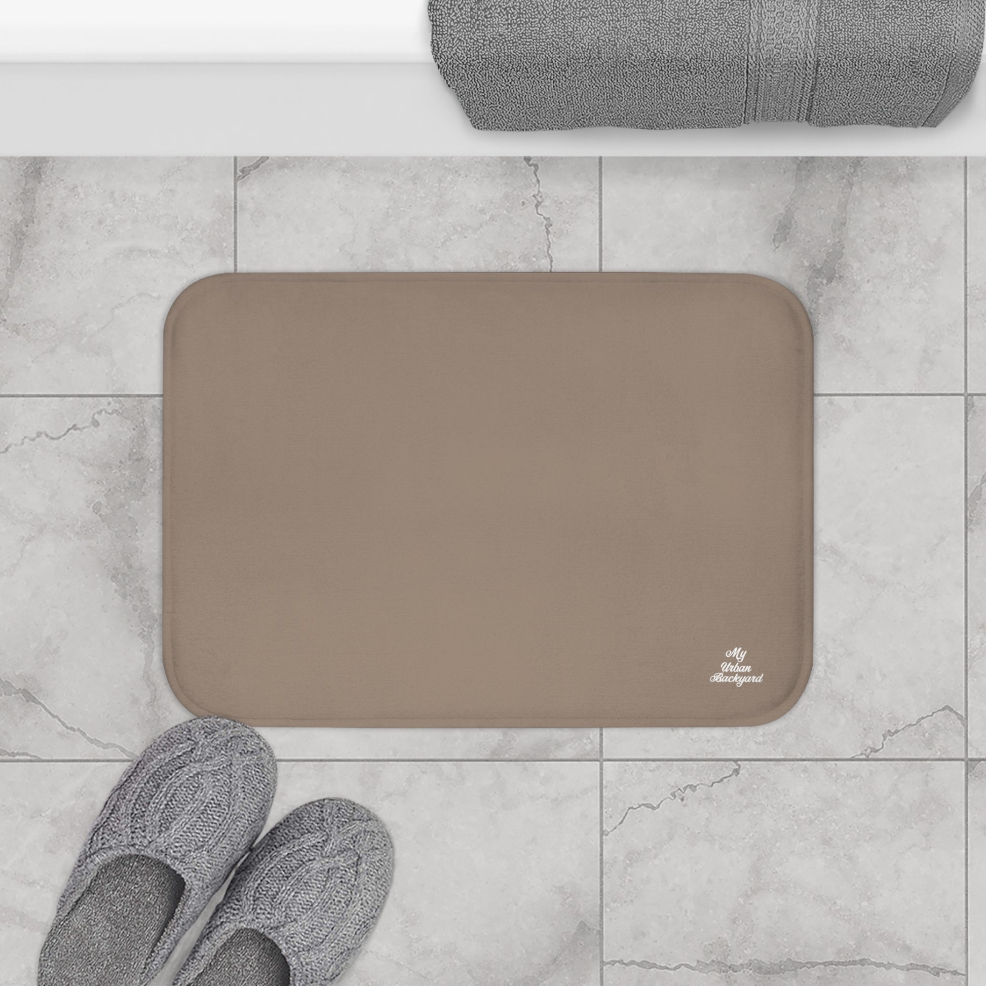 Taupe Accent Color, Memory Foam Bath Mat - Cozy Bathroom Essential