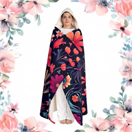 Hooded Sherpa Fleece Blanket by My Urban Backyard
