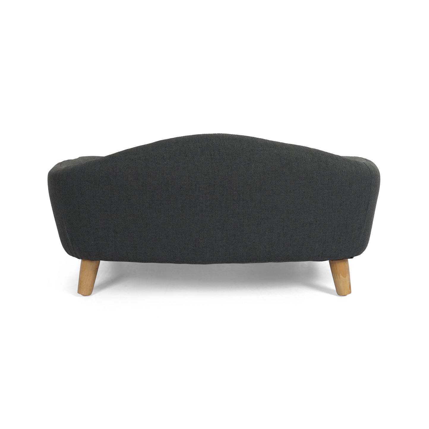 Mid-Century Modern Style, 30" Tufted Dog Bed, Dark gray