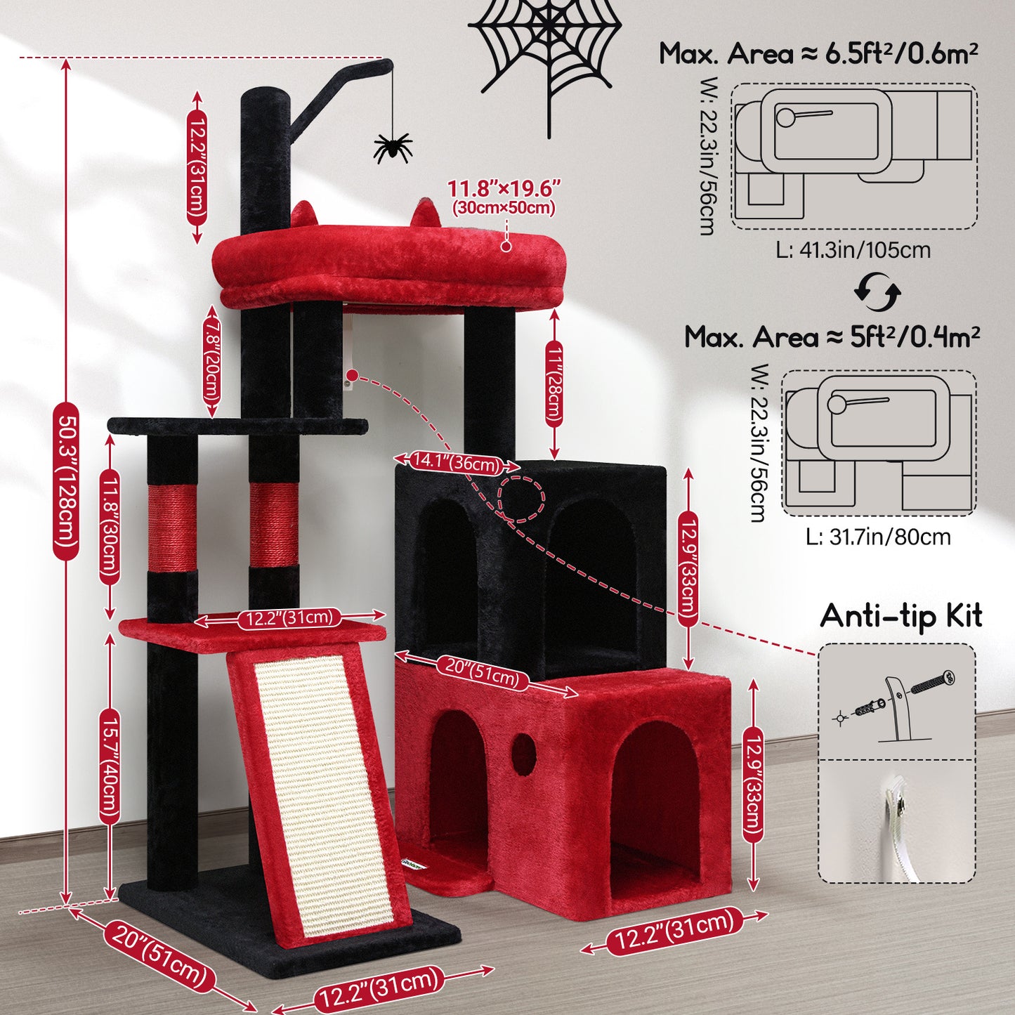 50 Inch Gothic Cat Tree