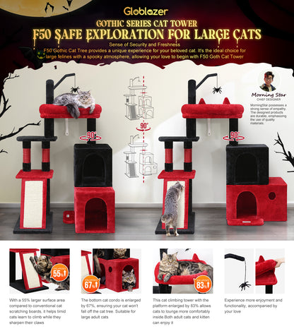 50 Inch Gothic Cat Tree