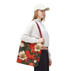 Holiday Flowers, Tote Bag with Cotton Handles