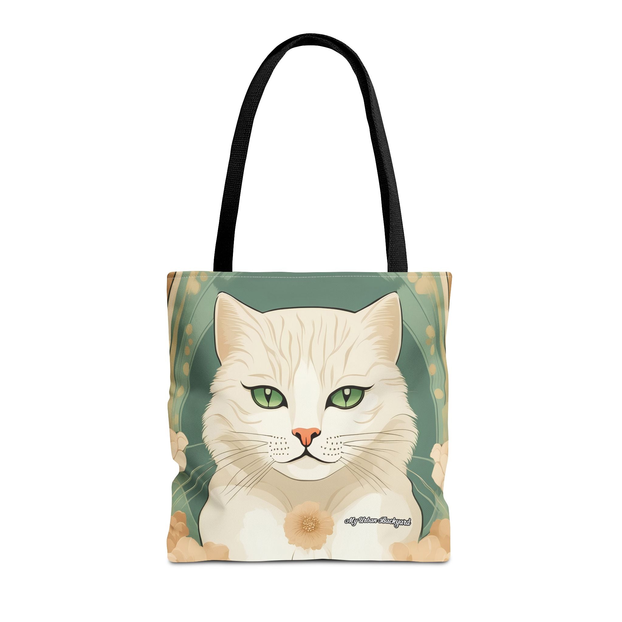 Blanca Purrington, Cat Tote Bag with Cotton Handles For Everyday Use, 3 Sizes