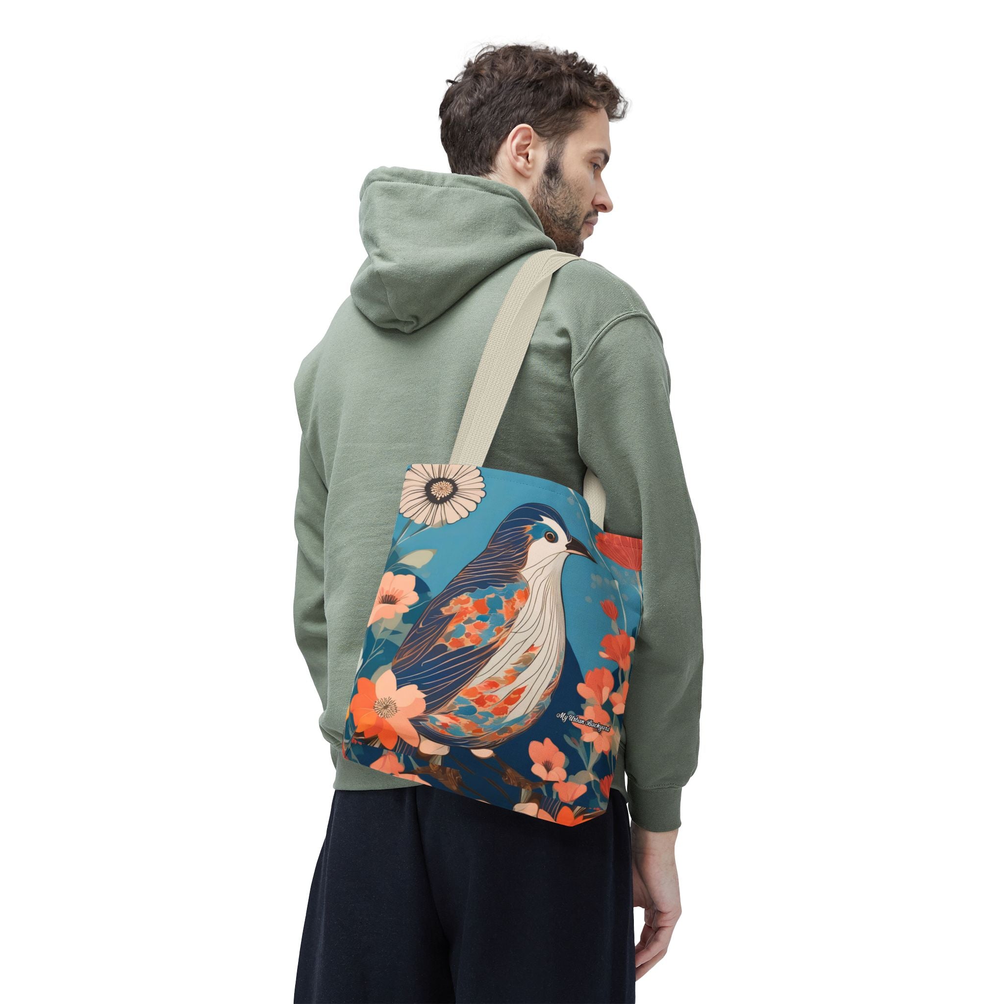 Colorful Bird Tote Bag with Cotton Handles For Everyday Use, 3 Sizes
