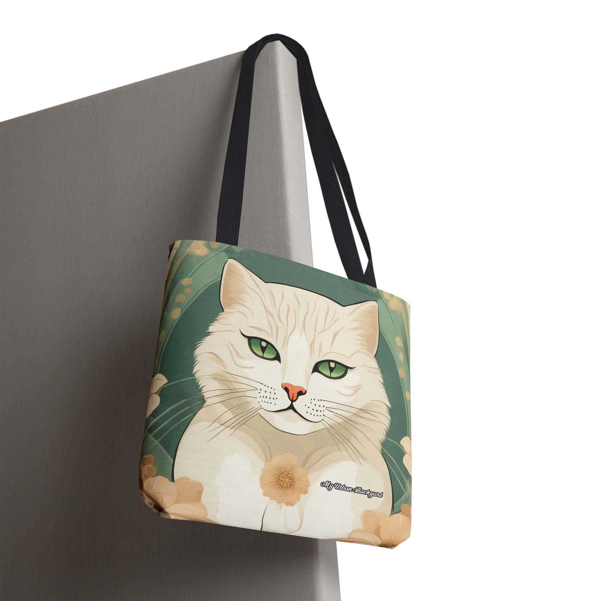 Blanca Purrington, Cat Tote Bag with Cotton Handles For Everyday Use, 3 Sizes