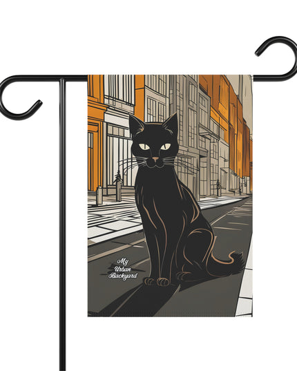 Lucian Purrcrest, Cat Garden Flag for Yard, Patio, Porch, or Work, 12"x18" - Flag only