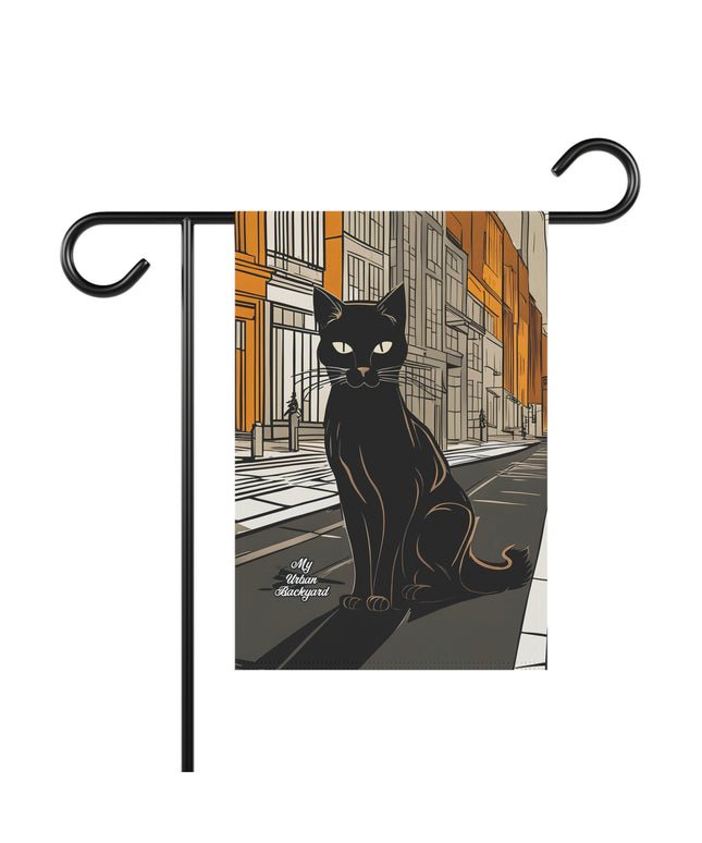 Lucian Purrcrest, Cat Garden Flag for Yard, Patio, Porch, or Work, 12"x18" - Flag only