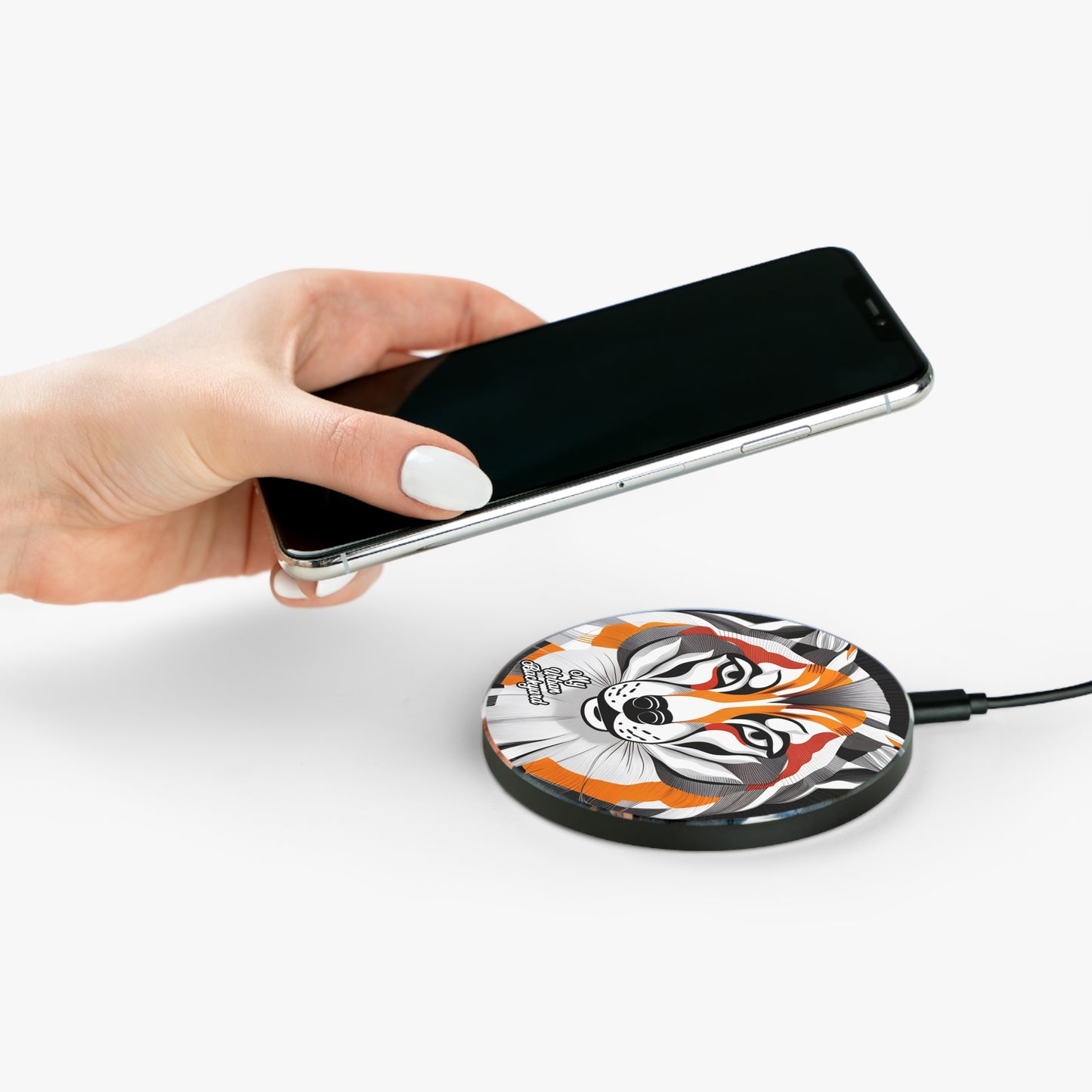 Colorful Coyote, 10W Wireless Charger for iPhone, Android, Earbuds