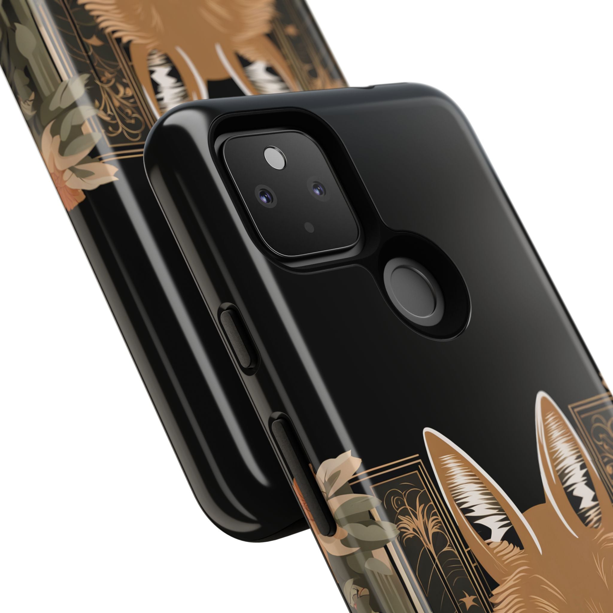 Art Deco Coyote with Flower, Cell Phone Case - Apple, Samsung, Google Pixel