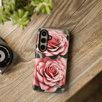 Pink Rose Flowers, Cell Phone Case - Apple, Samsung or Google Pixel