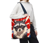 Ziggy Starspaws, Raccoon Tote Bag with Cotton Handles For Everyday Use, 3 Sizes