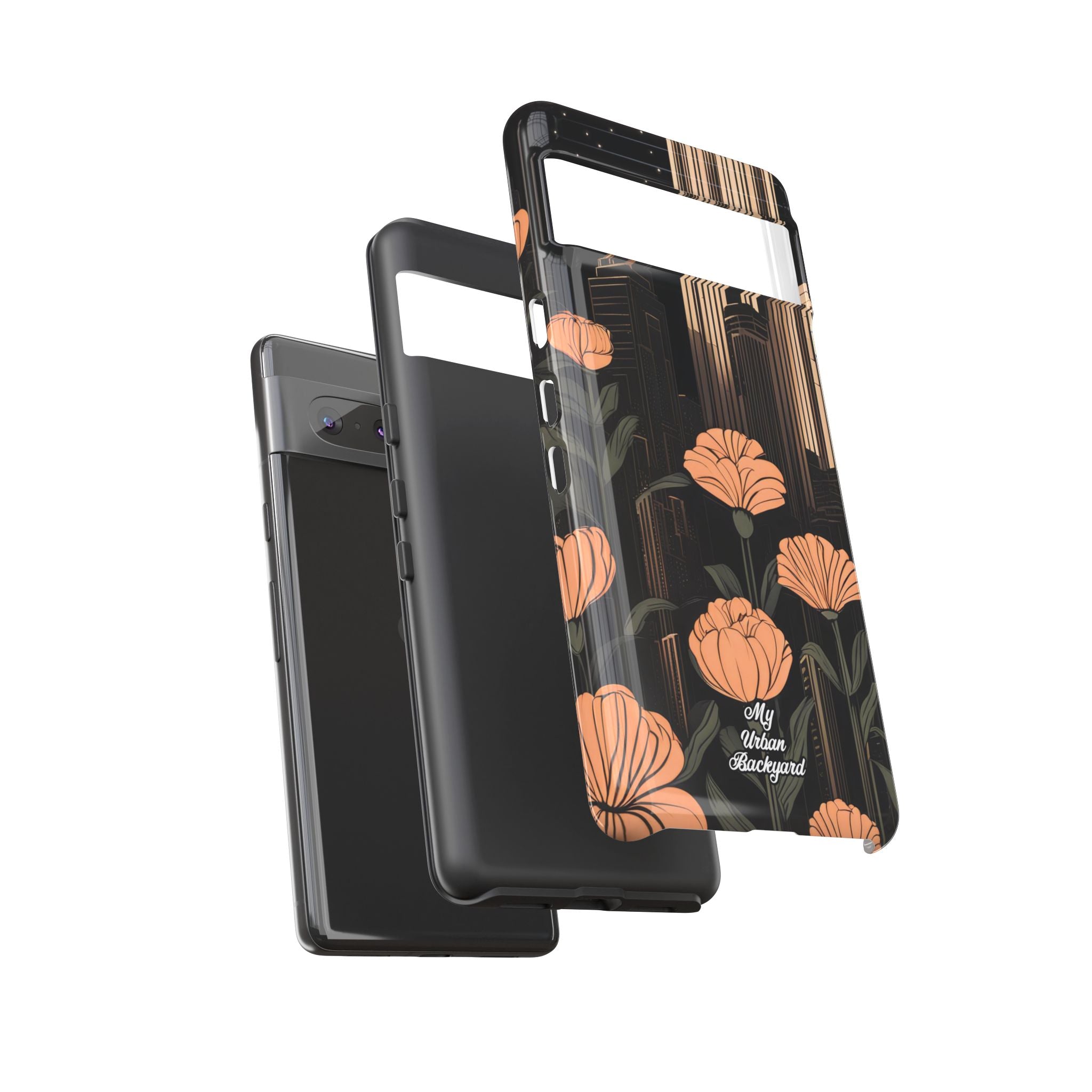 Urban Evening with Flowers, Cell Phone Case