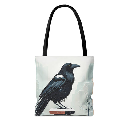 Winter Crow Tote Bag