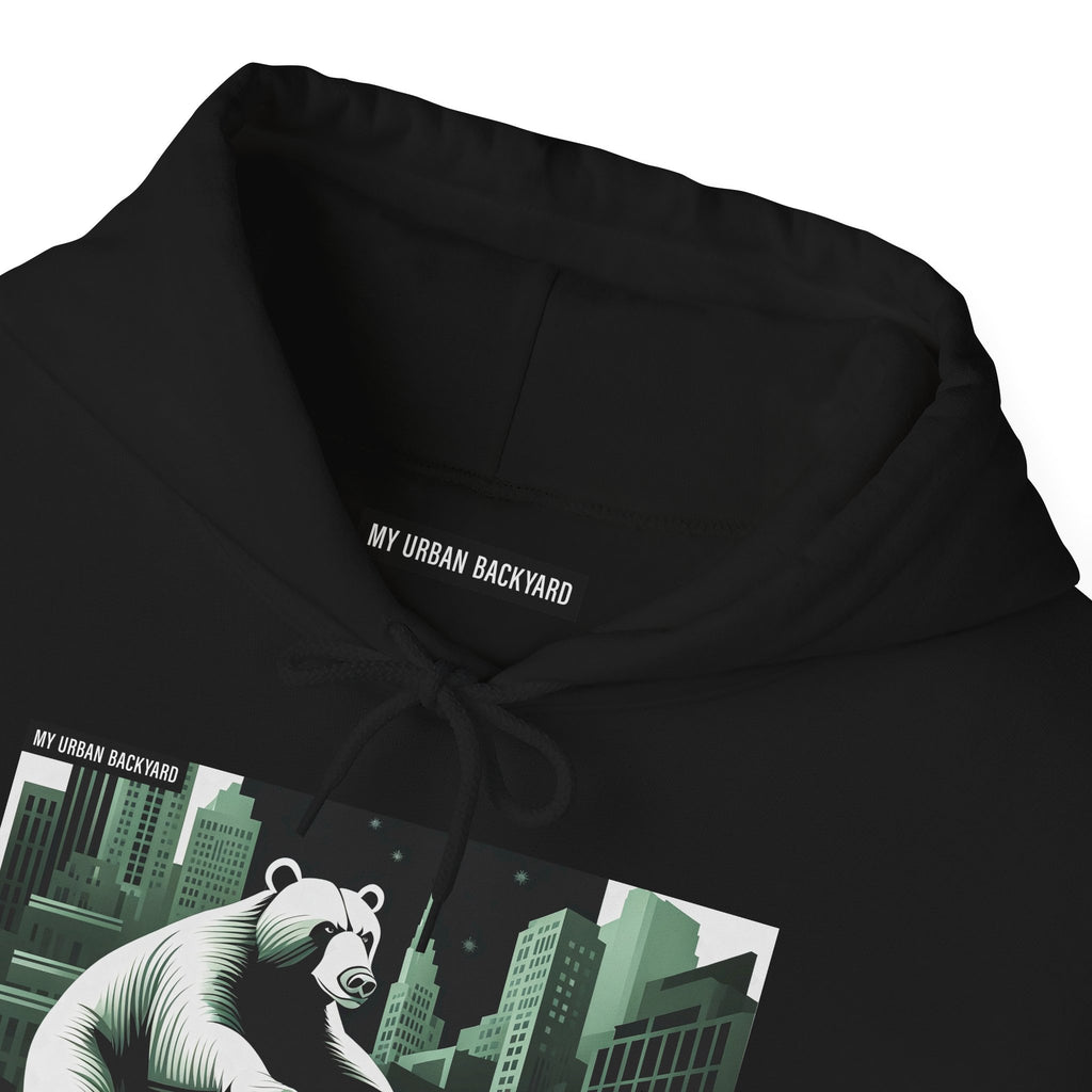 Bear in the City Graphic Hoodie, Cozy Sweatshirt for Animal Lovers, Perfect Gift for Birthdays, Holidays, and Everyday Wear