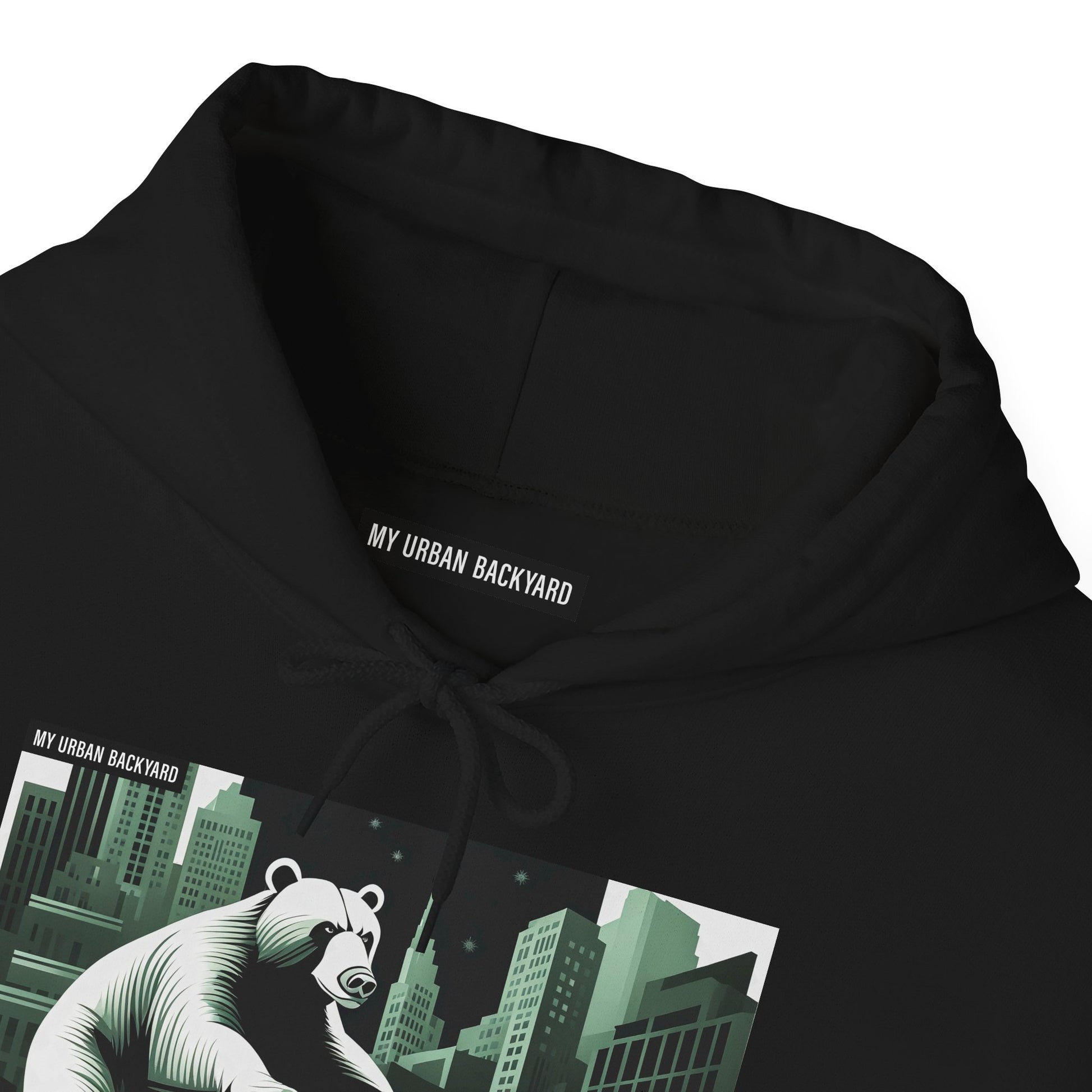 Bear in the City Graphic Hoodie, Cozy Sweatshirt for Animal Lovers, Perfect Gift for Birthdays, Holidays, and Everyday Wear