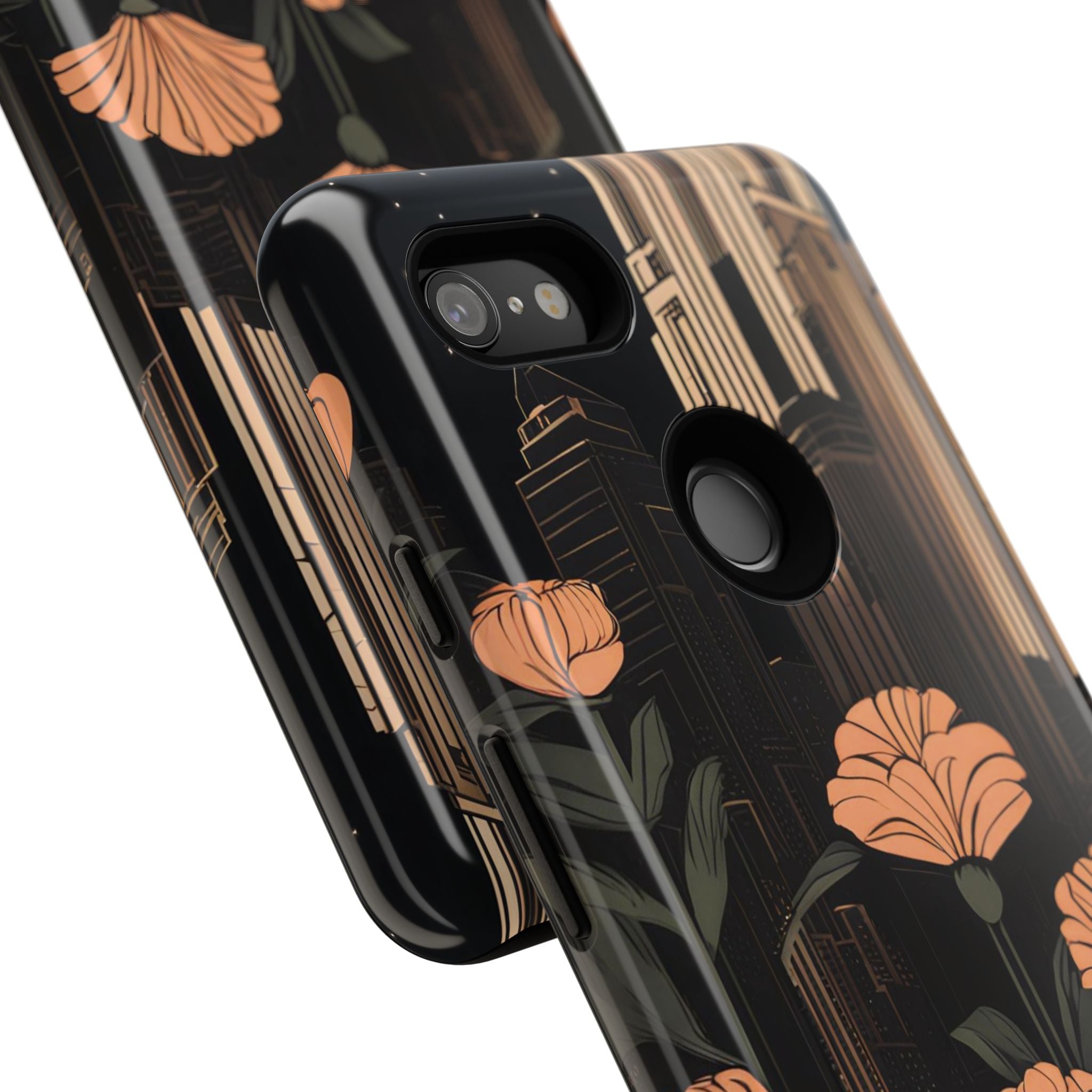 Urban Evening with Flowers, Cell Phone Case