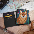 Coyote with Red Flowers Passport Cover