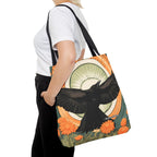 Flying Crow Tote Bag with Cotton Handles For Everyday Use, 3 Sizes