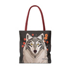 Art Deco Wolf Tote Bag with Cotton Handles For Everyday Use, 3 Sizes