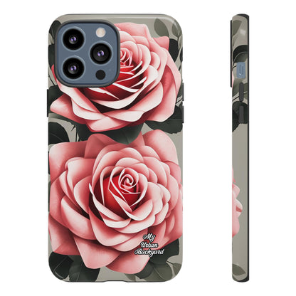 Pink Rose Flowers, Cell Phone Case - Apple, Samsung or Google Pixel