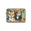 Two Kitties, Soft Laptop Sleeve, Pet Lover Gift, Stylish Tech Accessory, Colorful Cat Art, Cat Themed Laptop Case, Gift for Cat Moms, 3 Sizes